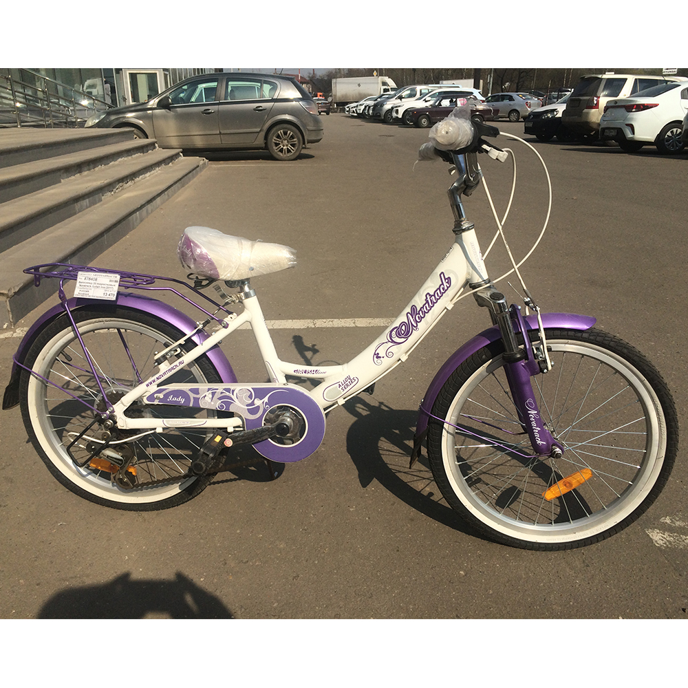 Велосипед 20 подростковый Novatrack Girlish line (2017) количество скоростей 6 рама алюминий белый/бордовый