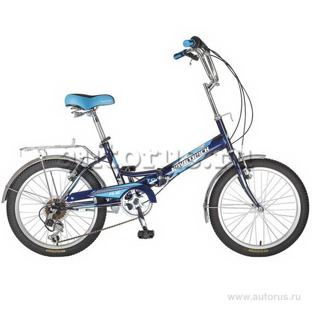 Велосипед 20 складной Novatrack FS30, 2017 количество скоростей 6 рама сталь синий