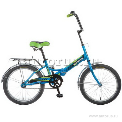 Велосипед 20 складной Novatrack TG20 (2019) количество скоростей 1 рама сталь синий