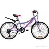 Велосипед 20 подростковый Novatrack Alice (2020) количество скоростей 6 рама сталь 10 фиолетовый