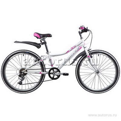 Велосипед 24 подростковый Novatrack Alice (2020) количество скоростей 6 рама сталь 12 белый