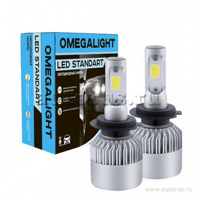 Лампа светодиодная 12V H7 24W OMEGA LIGHT Standart 2 шт. картон OLLEDH7ST-1