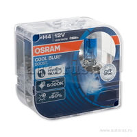 Лампа 12V H4 100/90W P43t OSRAM COOL BLUE BOOST 2 шт. DUOBOX 62193CBB-HCB