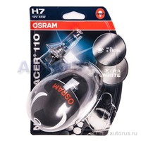 Лампа 12V H7 55W +110% PX26d OSRAM NIGHT RACER 110 2 шт. блистер 64210NR1-02B