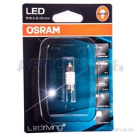 Лампа светодиодная 12V C5W 0,5W 6000K OSRAM Standart 1 шт. блистер 6431CW-01B