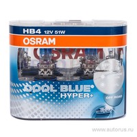 Лампа 12V HB4 80W P22d OSRAM COOL BLUE HYPER PLUS 2 шт. DUOBOX 69006CBB-HCB