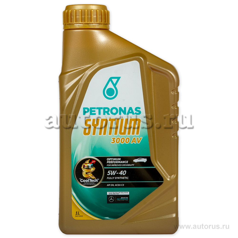 Масло моторное Petronas Syntium 3000 AV 5W40 синтетическое 1 л 18281619