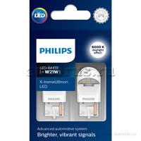 Лампа светодиодная 12V W21W 1W PHILIPS LED White 2 шт. картон 11065XUWX2