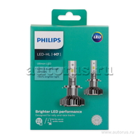 Лампа светодиодная 12V H7 1W PHILIPS LED 2 шт. картон 11972 ULWX2