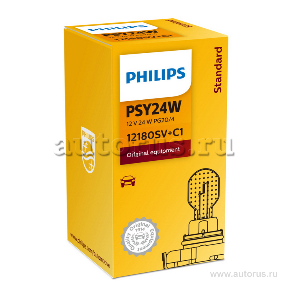 Лампа 12V PSY24W 24W PHILIPS 1 шт. картон 12180SVC1