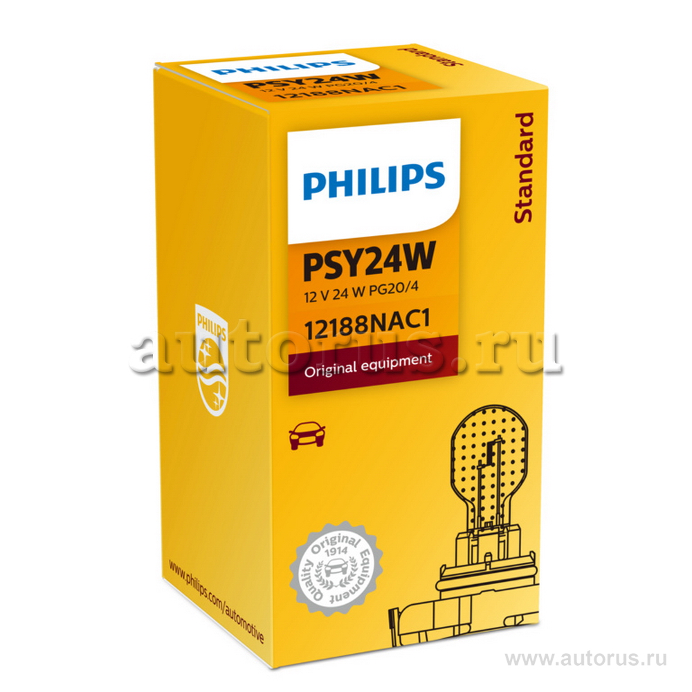 Лампа 12V PSY24W 24W PHILIPS 1 шт. картон 12188NAC1