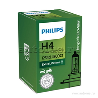 Лампа 12V H4 60/55W PHILIPS Longerlife Eco Vision 1 шт. картон 12342LLECOC1
