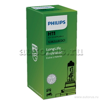 Лампа 12V H11 55W PHILIPS Longerlife Eco Vision 1 шт. картон 12362LLECOC1