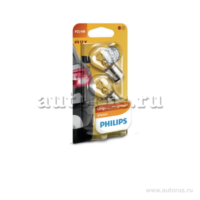 Лампа 12V P21/4W 21/4W PHILIPS Premium 2 шт. блистер 12594B2