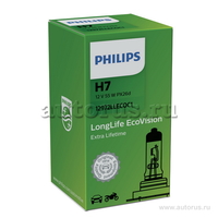 Лампа 12V H7 55W PHILIPS Longerlife Eco Vision 1 шт. картон 12972LLECOC1