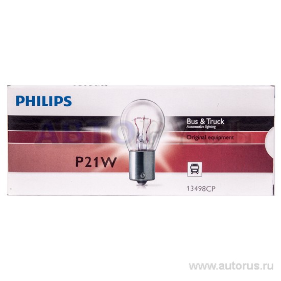 Лампа 24V P21W 21W PHILIPS 1 шт. картон 13498CP