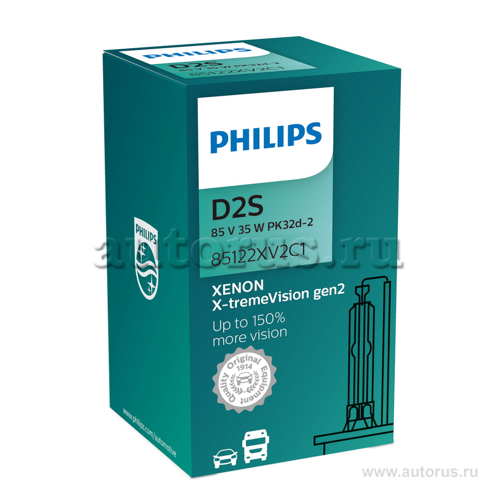 Лампа ксеноновая D2S PHILIPS X-tremeVision gen2 1 шт. 85122XV2C1