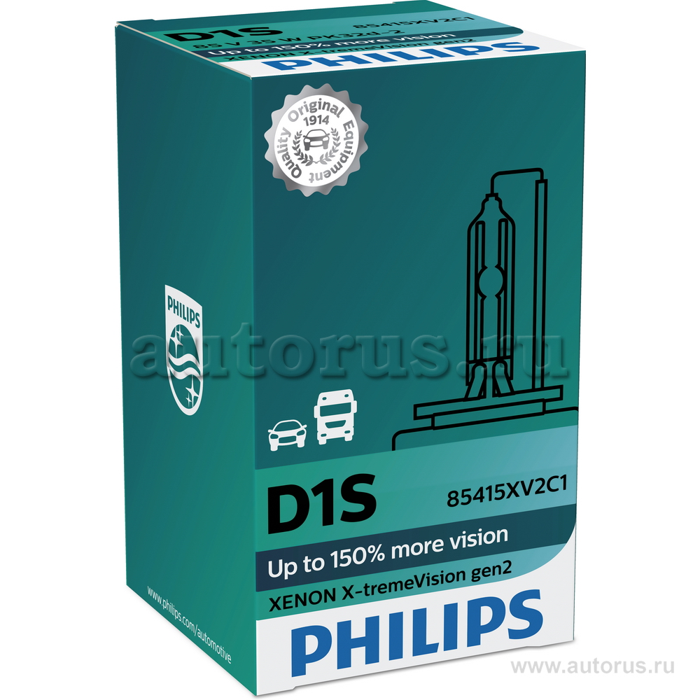 Лампа ксеноновая D1S PHILIPS X-tremeVision gen2 1 шт. 85415XV2C1