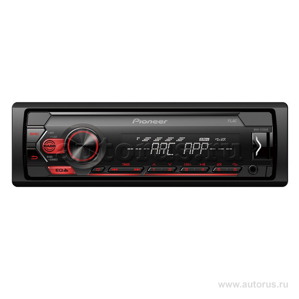 Автомагнитола PIONEER MVH-S120UB, 4x50вт,USB/MP3/Android,красн.подсв.