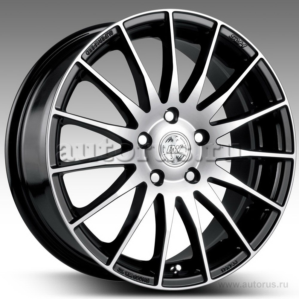 Диск литой R15 6.5J 5x105/56.6 ET35 RACING WHEELS Classic H-428 BK F/P 85938405310