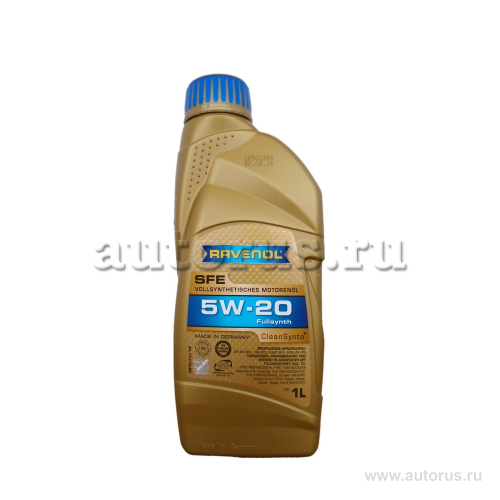 Масло моторное Ravenol Super Fuel Economy SFE 5W20 синтетическое 1 л 4014835722514