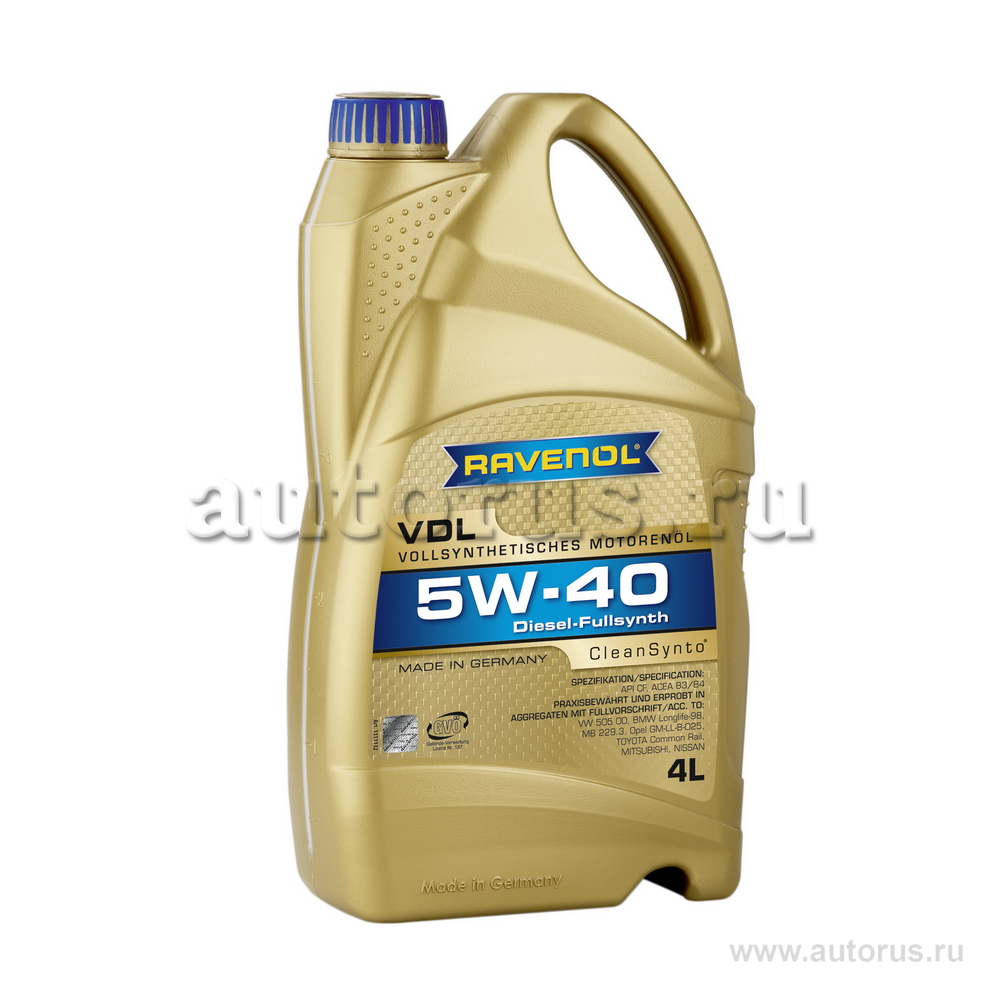 Масло моторное Ravenol VDL 5W40 синтетическое 4 л 4014835723795