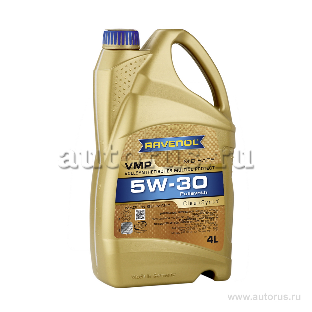 Масло моторное Ravenol VMP 5W30 синтетическое 4 л 4014835847002