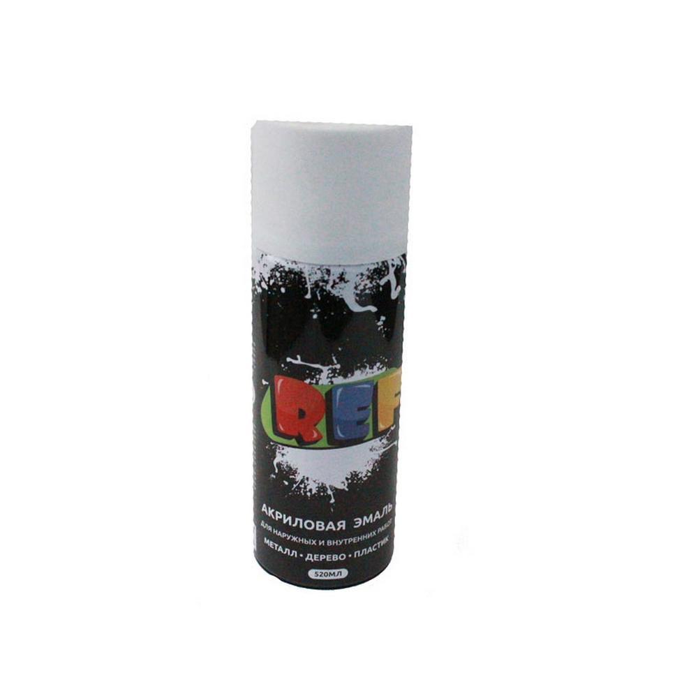 Краска спрей REF 1400 Универсальная термостойкая 250 С белая 520мл