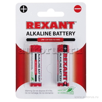 Алкалиновая батарейка AA/LR6 "REXANT" 1,5 V 2700 mAh 2шт REXANT 30-1050