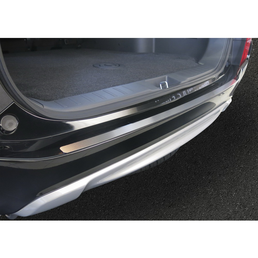 Накладка на задний бампер Mitsubishi Pajero Sport нержавеющая сталь серебристый 1 шт. Rival NB.4009.1