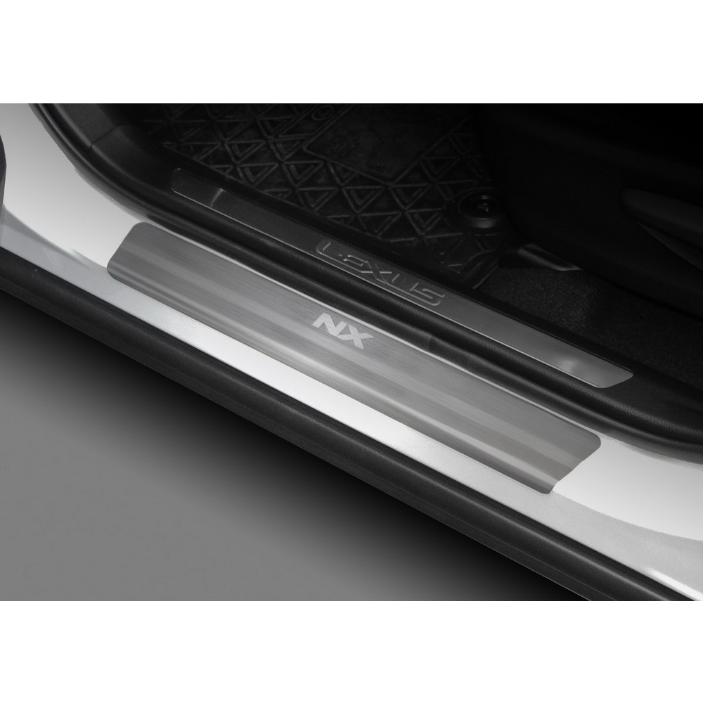 Накладки порогов Lexus NX нержавеющая сталь серебристый 4 шт. Rival NP.3202.3