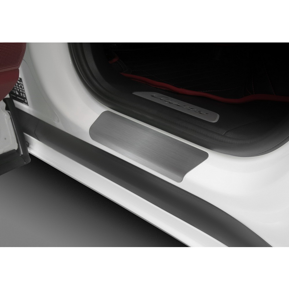 Накладки порогов Porsche Cayenne нержавеющая сталь серебристый 4 шт. Rival NP.4601.3
