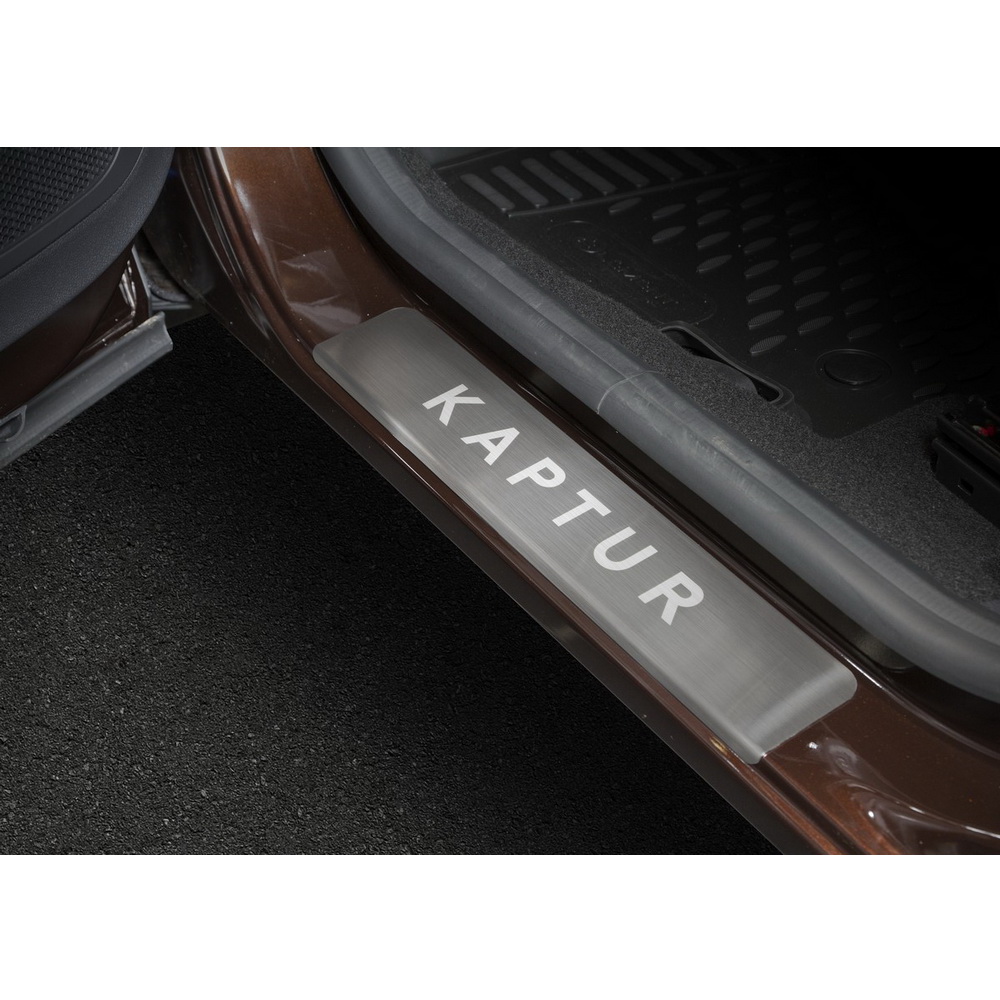 Накладки порогов Renault Kaptur нержавеющая сталь серебристый 4 шт. Rival NP.4704.3