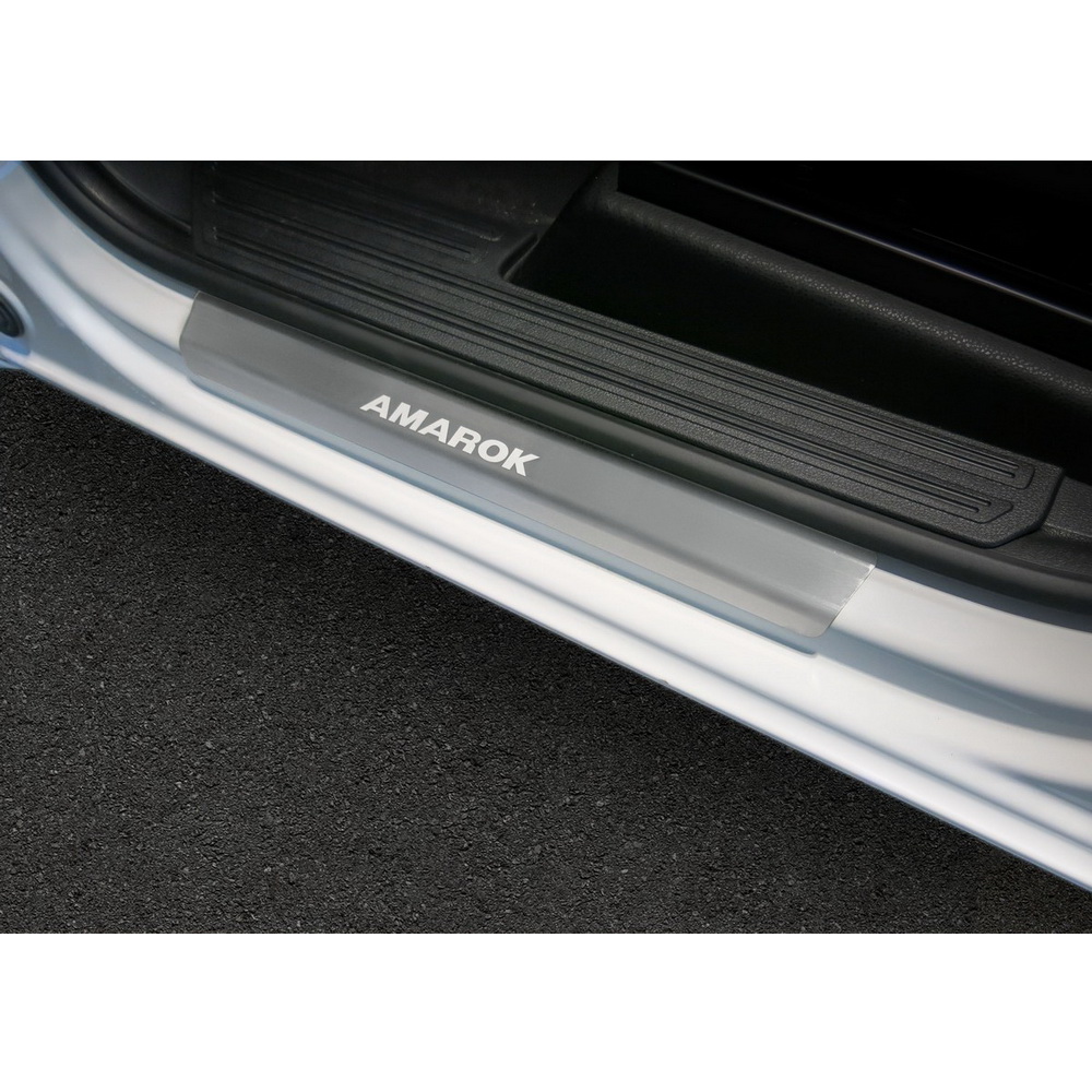 Накладки порогов Volkswagen Amarok нержавеющая сталь серебристый 4 шт. Rival NP.5806.3
