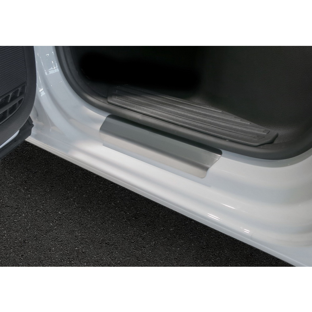 Накладки порогов Volkswagen Amarok нержавеющая сталь серебристый 4 шт. Rival NP.5806.3