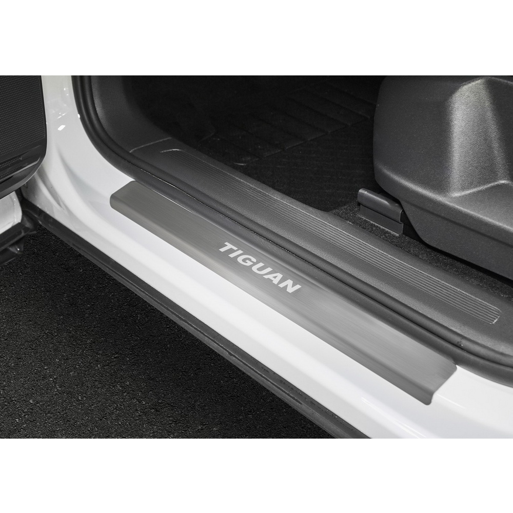 Накладки порогов Volkswagen Tiguan нержавеющая сталь серебристый 4 шт. Rival NP.5807.3
