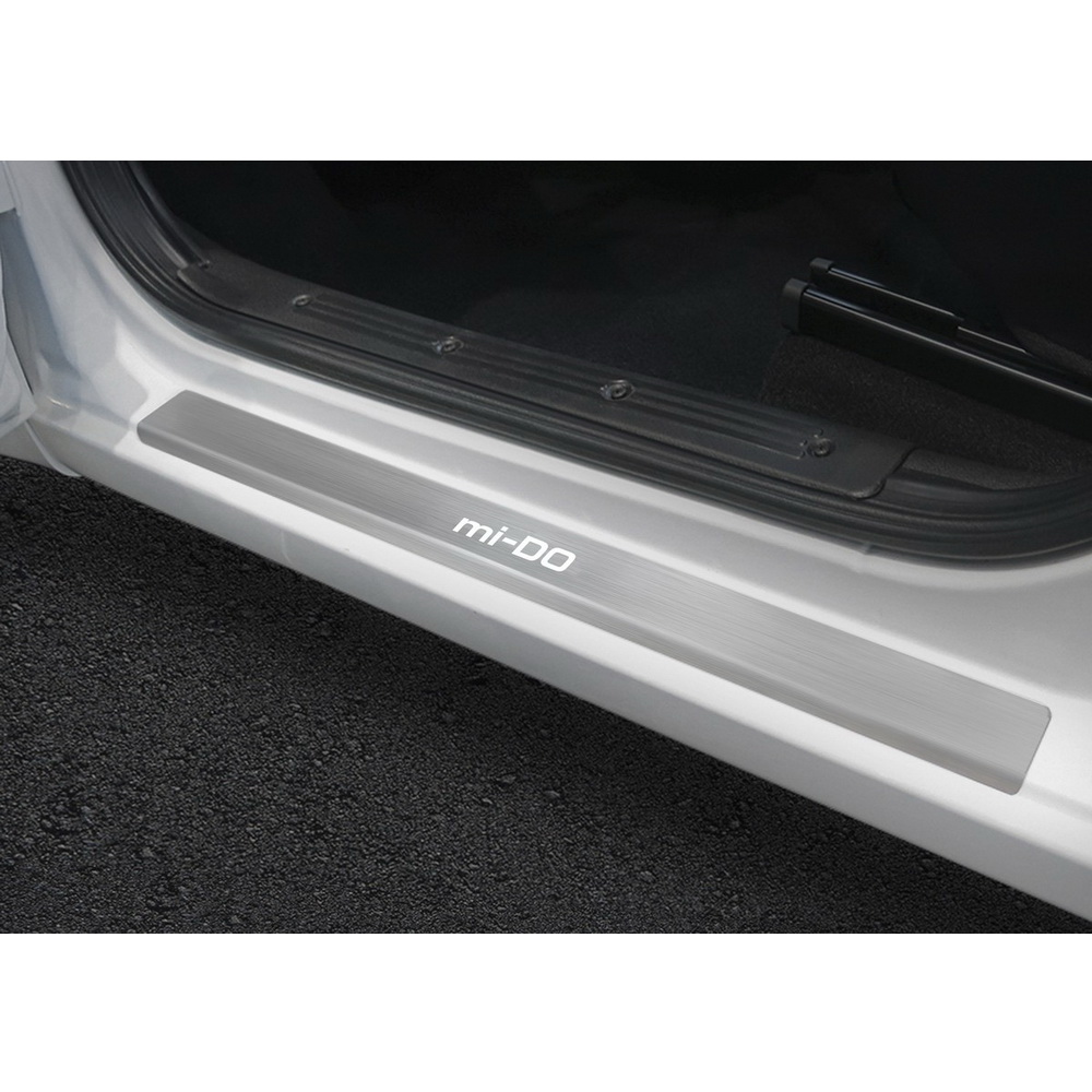 Накладки порогов Datsun mi-DO нержавеющая сталь серебристый 4 шт. Rival NP.8701.3