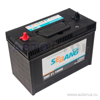 Аккумулятор SEBANG SMF 120 А/ч прямая L+ EN 1 000A 330x173x240 SMF 31-1000S SMF 31-1000S