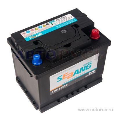 Аккумулятор SEBANG SMF 55 А/ч обратная R+ EN 480A 202x175x225 SMF 60D20KL SMF 60D20KL