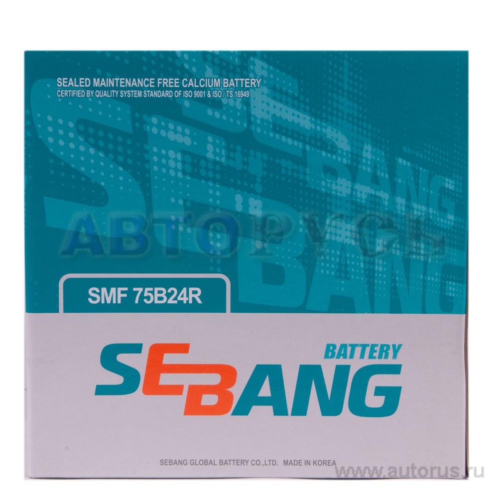 Аккумулятор SEBANG SMF 55 А/ч прямая L+ EN 520A 238x129x225 SMF 75B24R SMF 75B24R