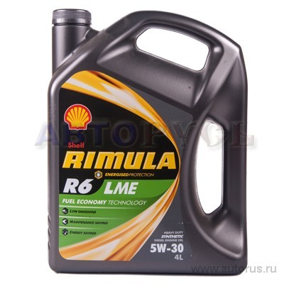 Масло моторное Shell Rimula R6 LME 5W30 синтетическое 4 л 550044887
