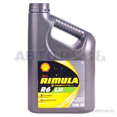Масло моторное Shell Rimula R6 LM 10W40 синтетическое 4 л 550044889