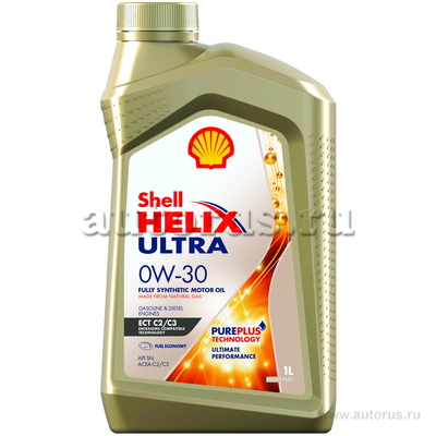 Масло моторное Shell Helix Ultra ECT C2/C3 0W30 синтетическое 1 л 550046358