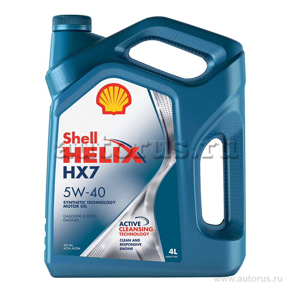 Масло моторное Shell Helix HX7 5W40 полусинтетическое 4 л 550046366