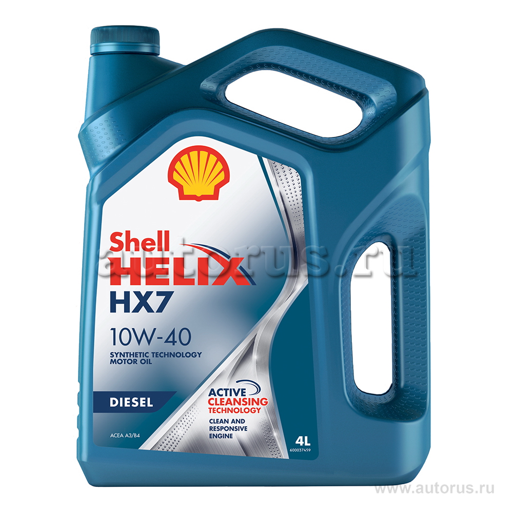 Масло моторное Shell Helix Diesel HX7 10W40 полусинтетическое 4 л 550046373
