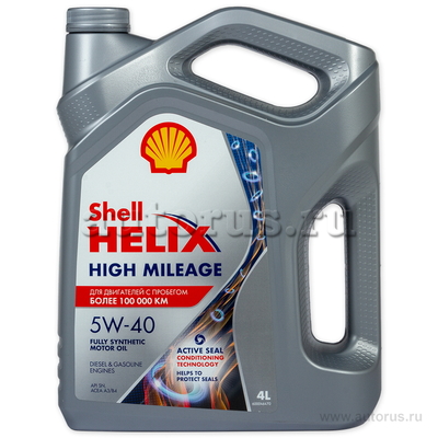 Масло моторное Shell Helix High Milleage 5W40 синтетическое 4 л 550050425