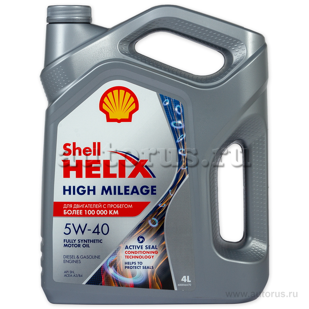 Масло моторное Shell Helix High Milleage 5W40 синтетическое 4 л 550050425