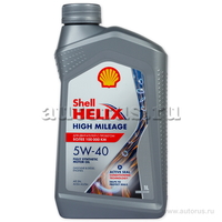 Масло моторное Shell Helix High Milleage 5W40 синтетическое 1 л 550050426