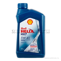 Масло моторное Shell Helix HX7 SN+ 5W40 полусинтетическое 1 л 550051496