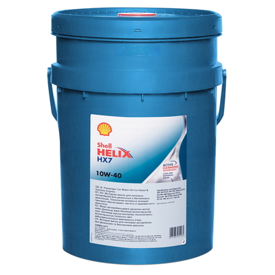 Масло моторное Shell Helix HX7 SN+ 10W40 полусинтетическое 20 л 550051571